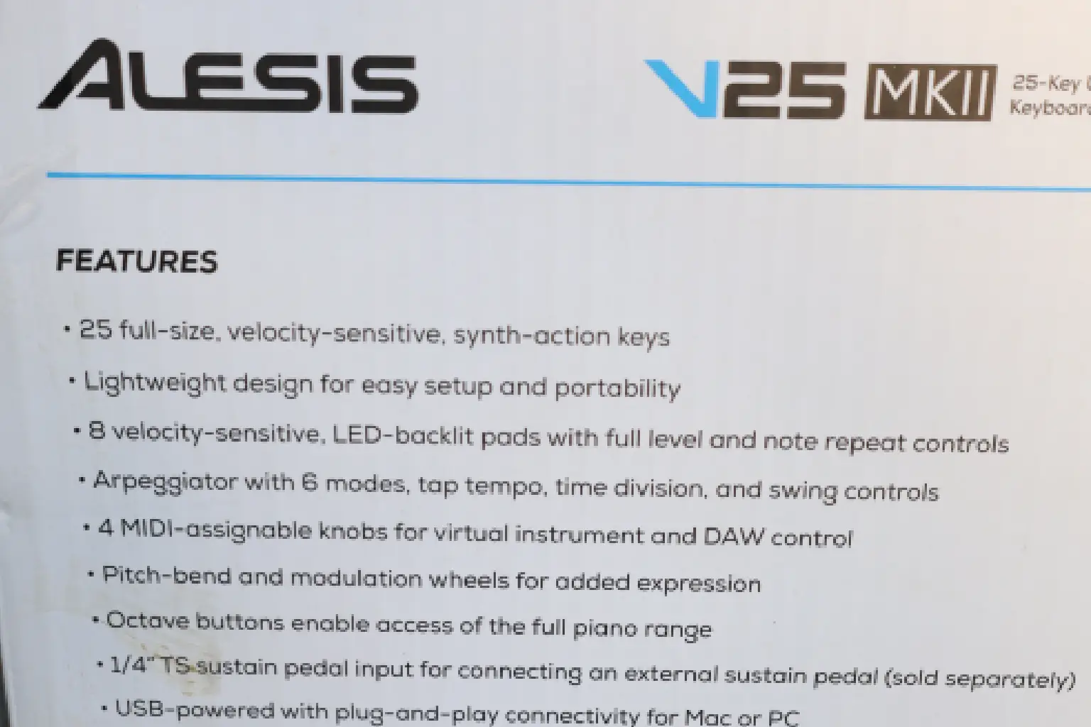 Alesis V25 manual