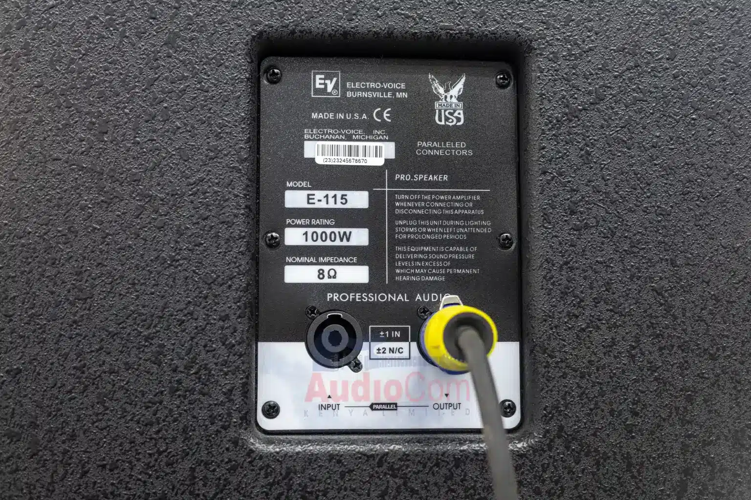  EV E115 speaker setup 