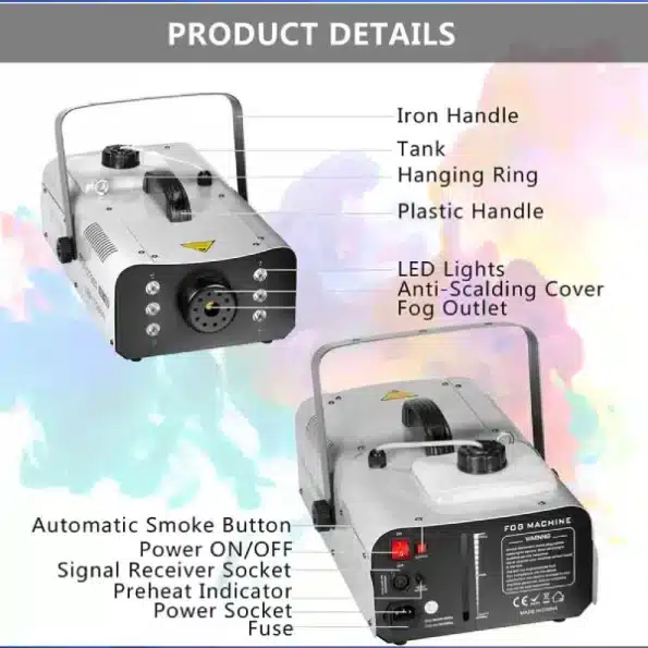 Fog Machine 1500W with Remote Control