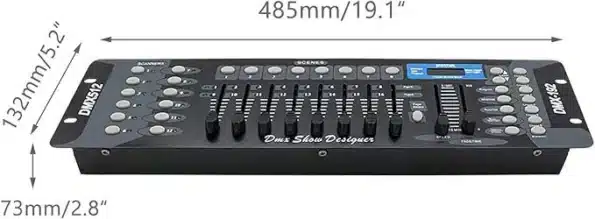 DMX 512 controller for DJ lights