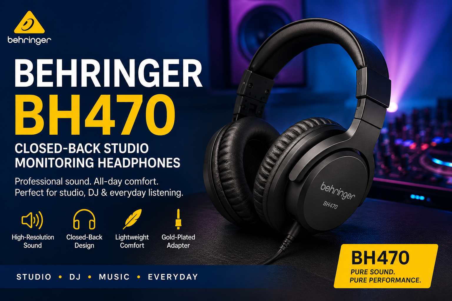 Behringer BH470 studio headphones