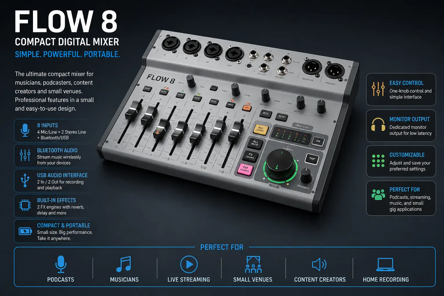 Behringer Flow 8 Digital Mixer – Best Compact Mixer for Creators Behringer Flow 8 Digital Mixer Kenya