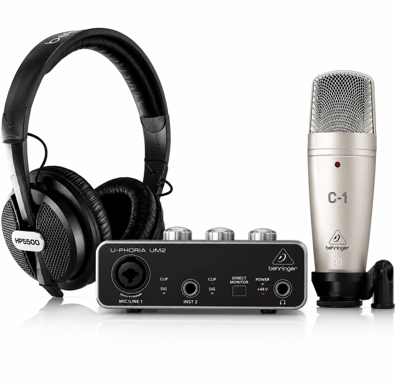 Behringer U-PHORIA Studio Kenya: Complete Recording Bundle for Home Studios Behringer U-PHORIA Studio microphone