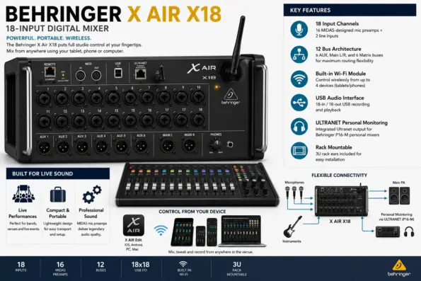 Behringer X Air X18 Digital Quality Mixer
