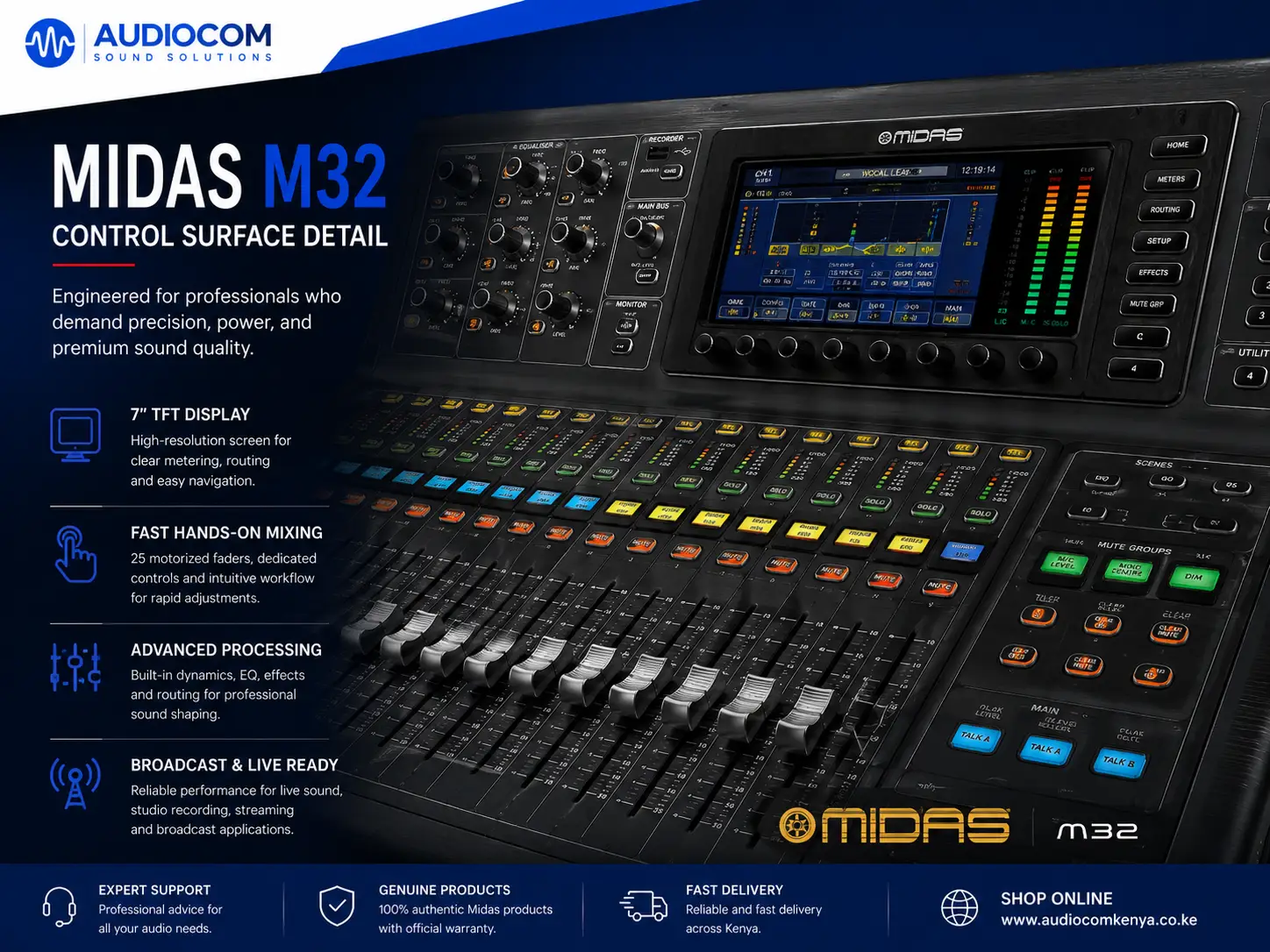 Midas M32 LIVE 40-channel Digital Mixer