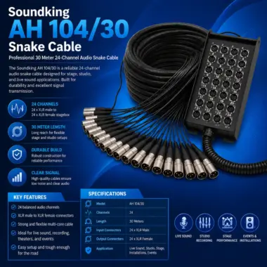 How the Soundking AH 104/30 Snake Cable Improves Stage Organization and Audio Performance