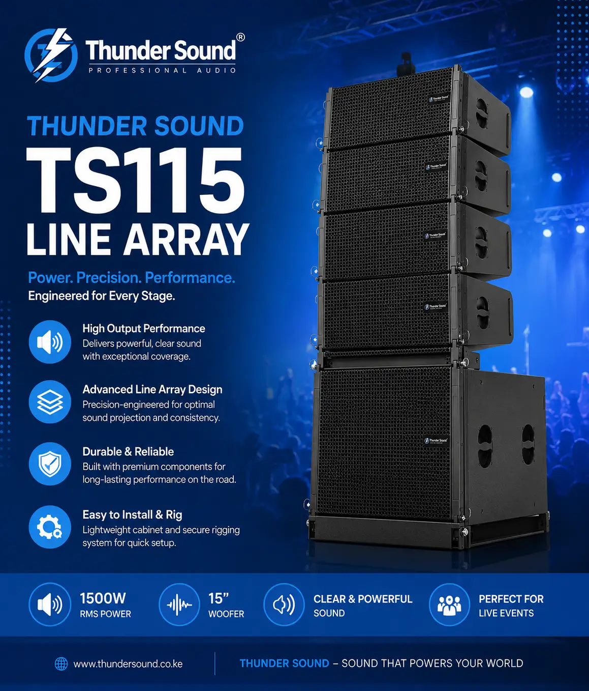 Thunder Sound TS115 Line Array Speaker