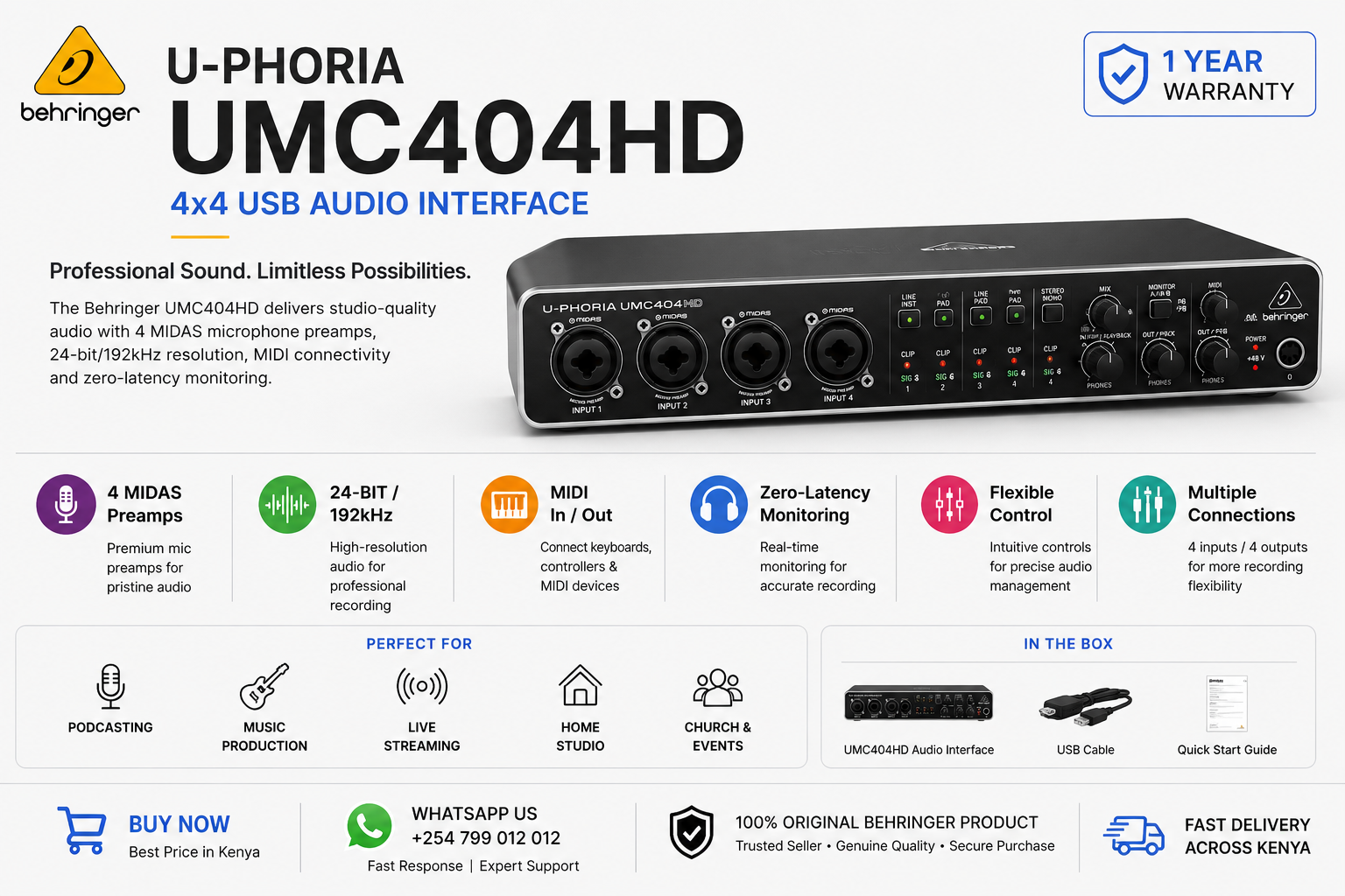 Behringer UMC404HD For Sale Kenya