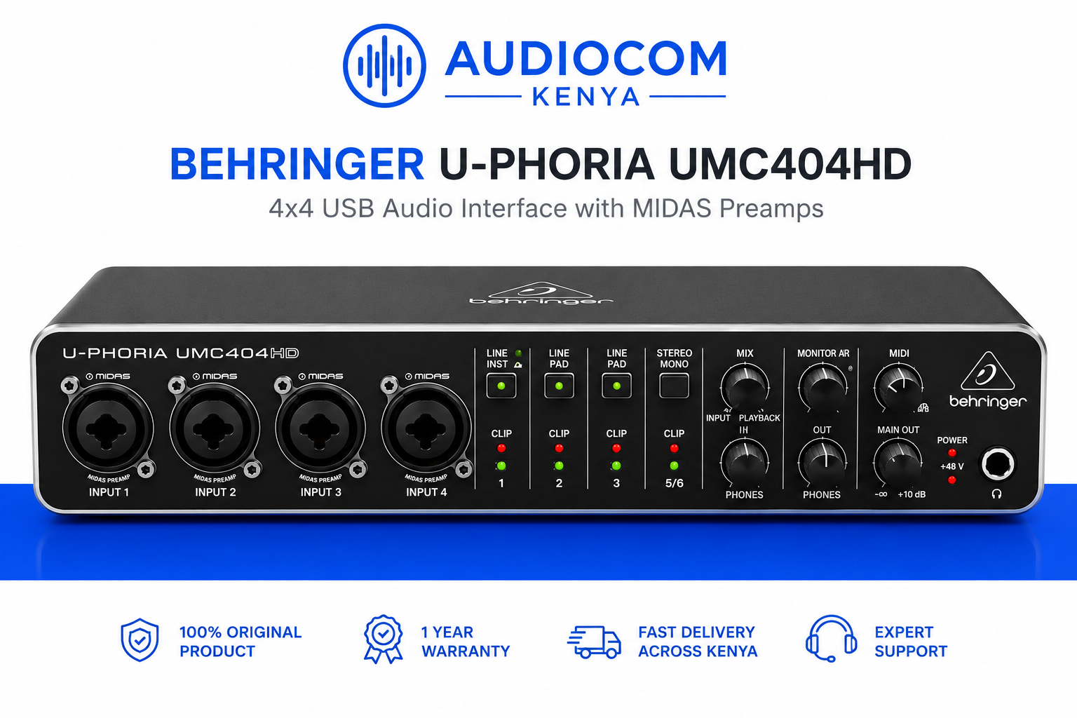 Original Behringer UMC404HD Kenya