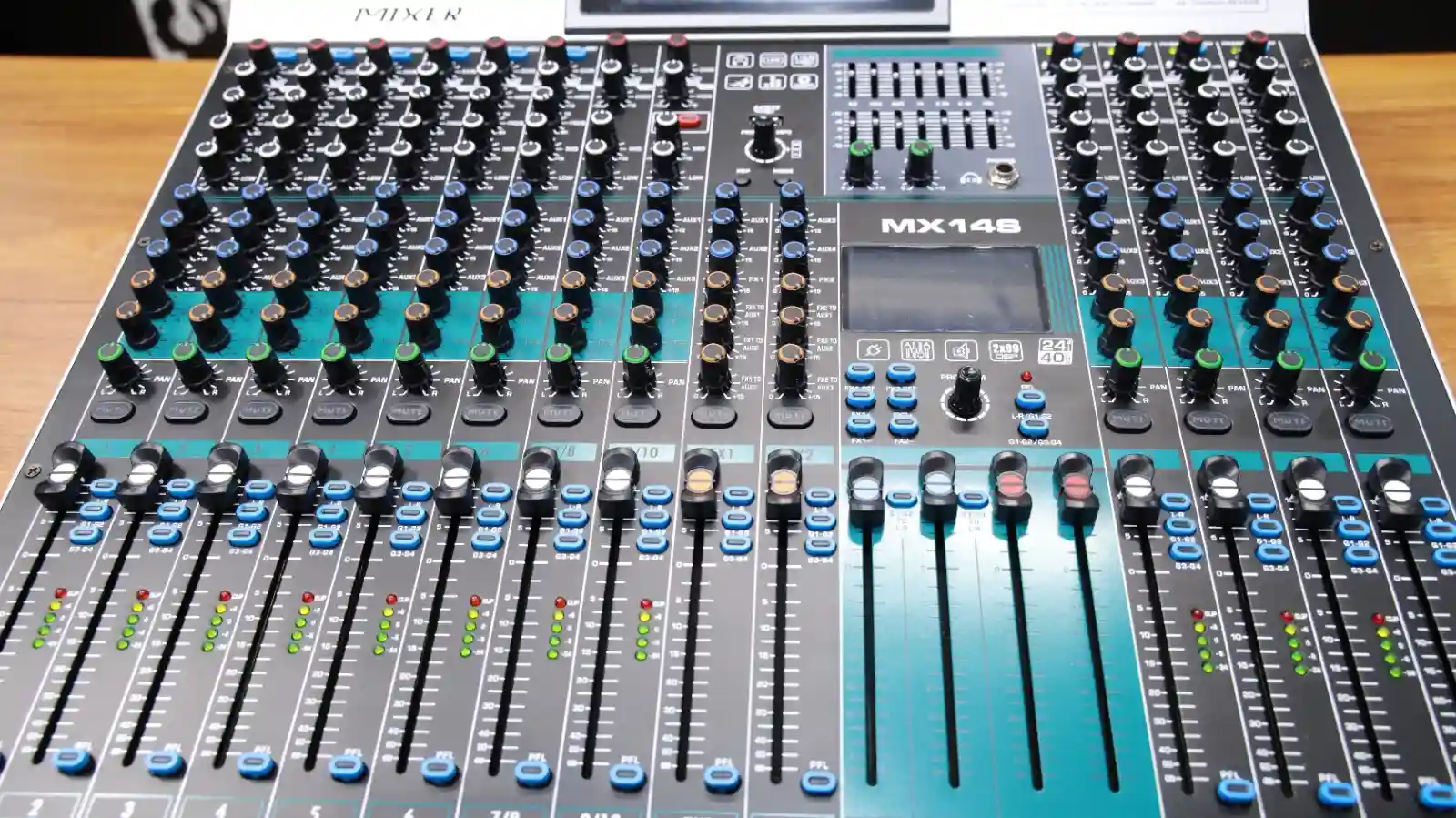 Thunder Sound MX14S Professional Mixer – 14 Channel Audio Mixer for Worship, Events, Studios and DJs Thunder Sound MX14S live sound mixer