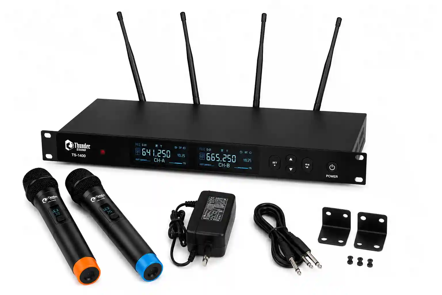 Thunder Sound TS1400 Wireless Microphone – Professional Wireless Mic for Stage, Church, Conference and Event Sound Thunder Sound TS1400 performance microphone