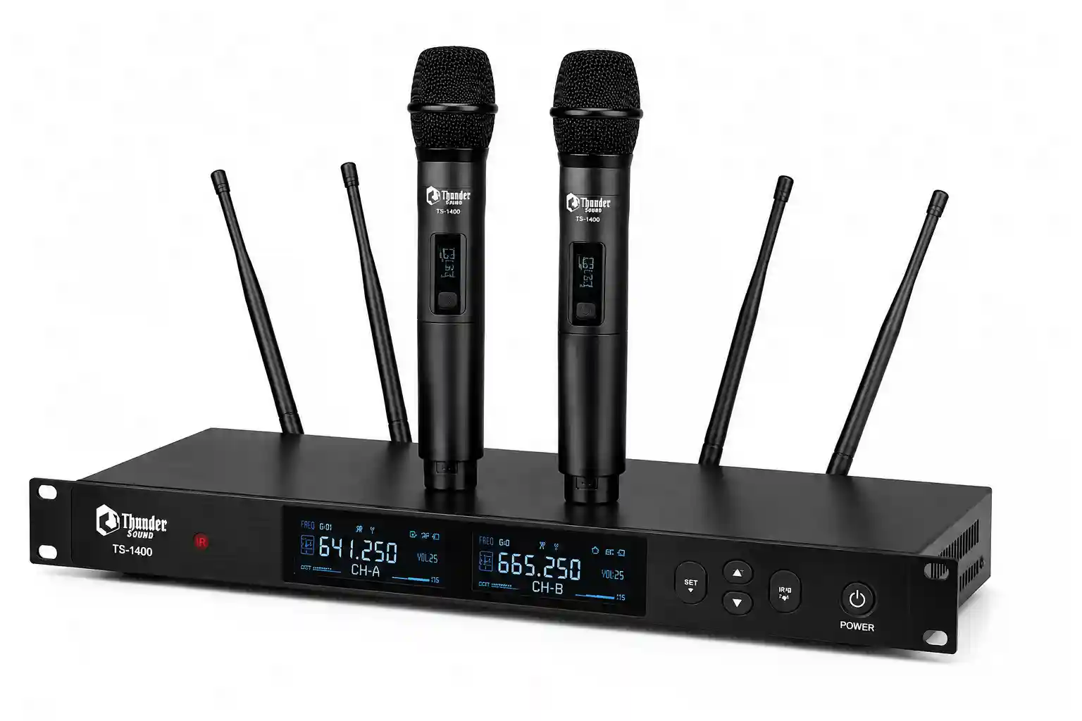 Thunder Sound TS1400 Wireless Microphone – Professional Wireless Mic for Stage, Church, Conference and Event Sound Thunder Sound TS1400 wireless mic