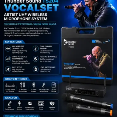 Thunder Sound TS401 Professional Conference Microphone System – Wireless Conference Solution for Boardrooms, Churches and Institutions
